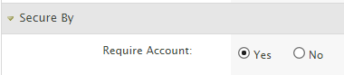 Require Account Option