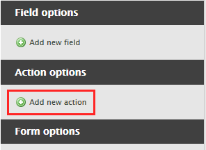 Add form action